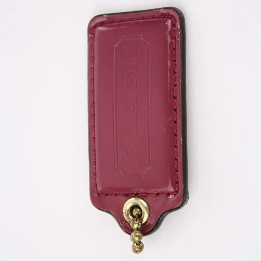 Coach Patent Leather Gold Chain Bag Charm